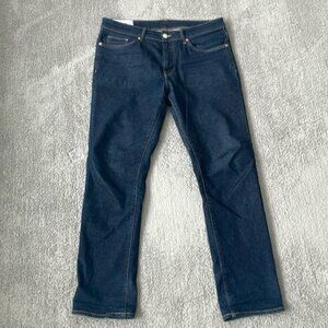 EC H&M Men's Regular Straight Dark Wash Jean - Size 34/32